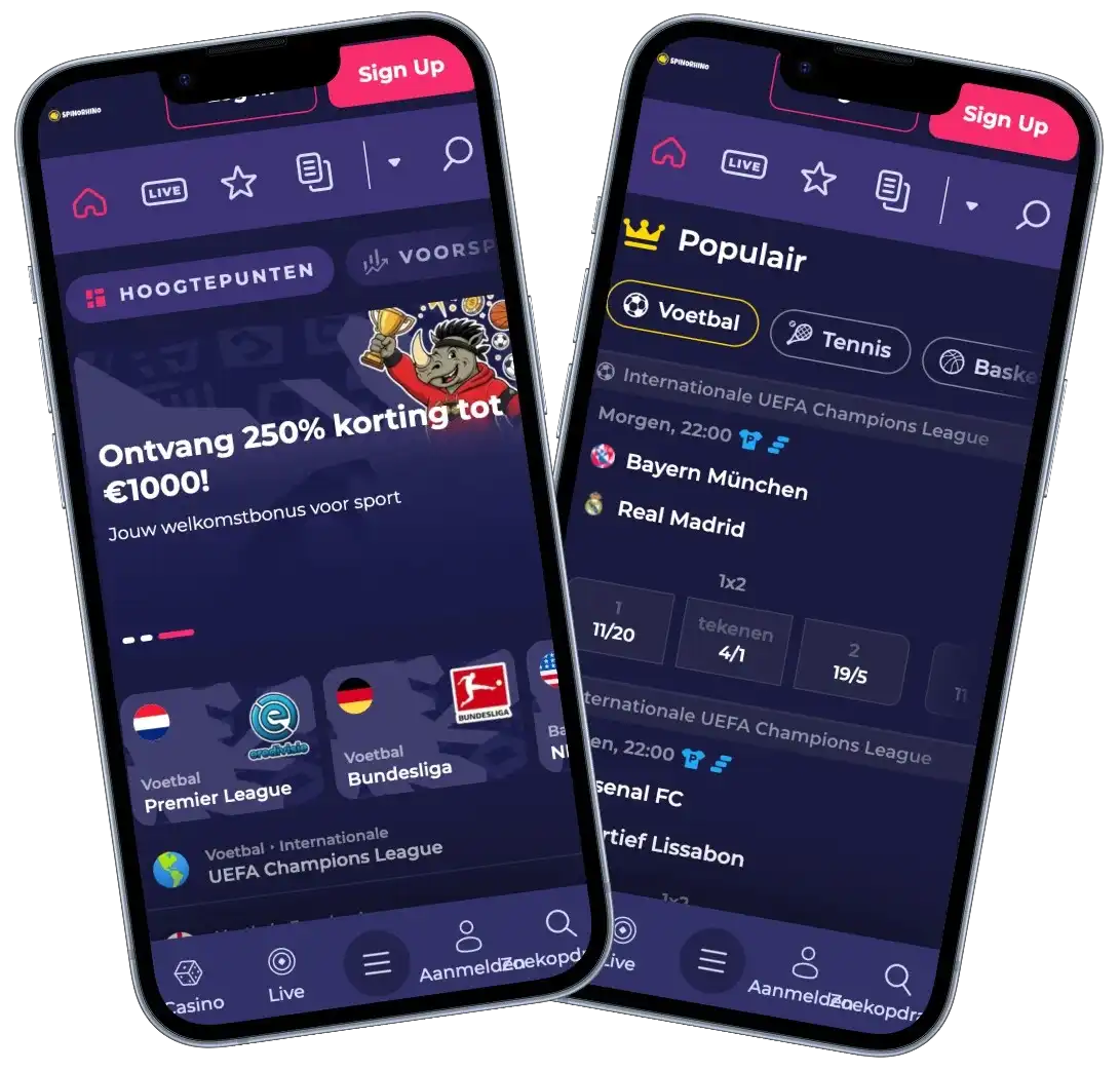 SpinoRhino Casino mobiele app en responsive design